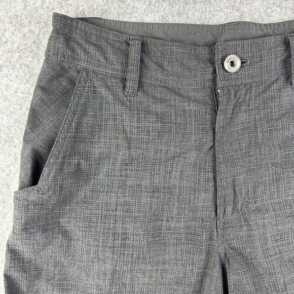 Lululemon Shorts Mens 29 Charcoal Gray Print Chino Performance Preppy Golf 11" - Picture 2 of 12